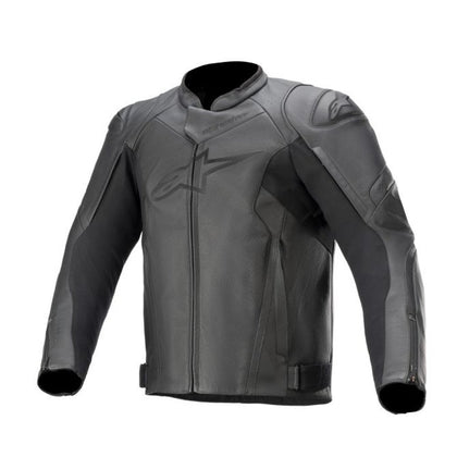 Leather Motorcycle Jacket Alpinestars Faster V2, Black