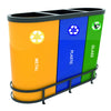 Set of Metal Selective Waste Bins Esenia, 63L, 3 pcs