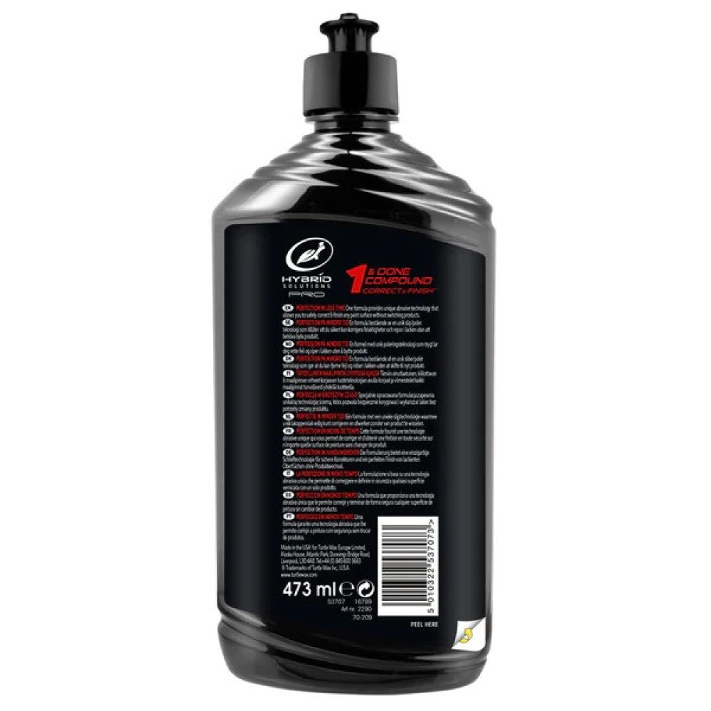 Polish Paste Turtle Wax Hybrid Solutions Compound Correct and Finish, 473ml  - FG53707 - Pro Detailing
