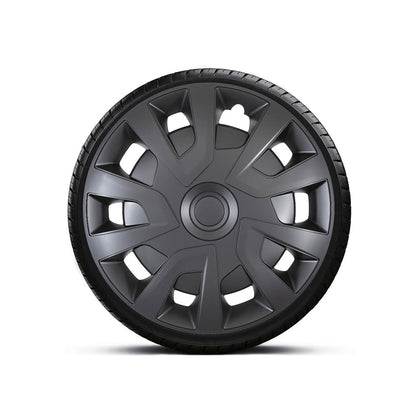 Universal Wheel Covers Set 15 Inch Mega Drive Revo Van, Black, 4 pcs