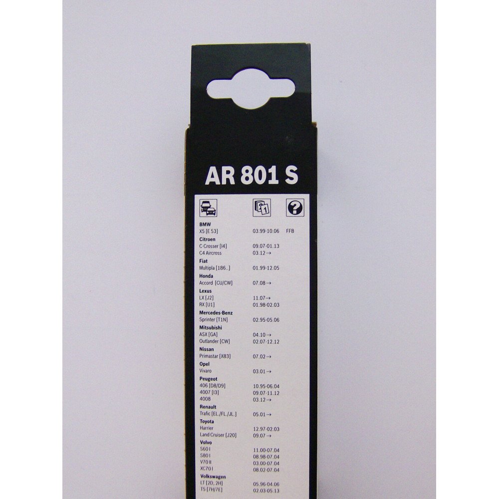 Windshield Wipers Bosch AR801S, 60/53cm, Volvo S60, S80, V70, XC70, BMW ...