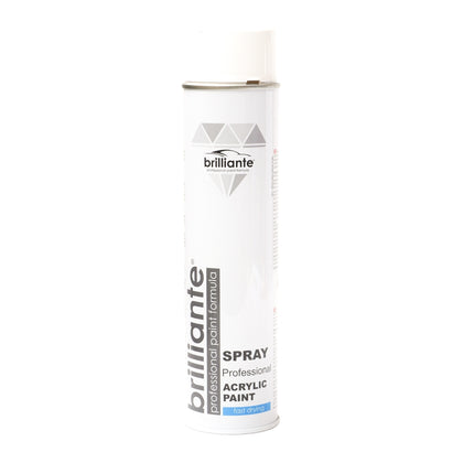 Professional Acrylic Paint Spray Brilliante, Gloss White, 600ml
