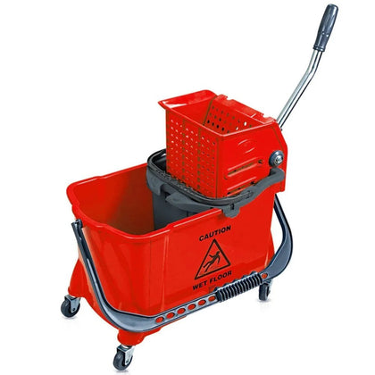 Cleaning Cart with 2 Buckets Esenia, 10L and 24L, Red