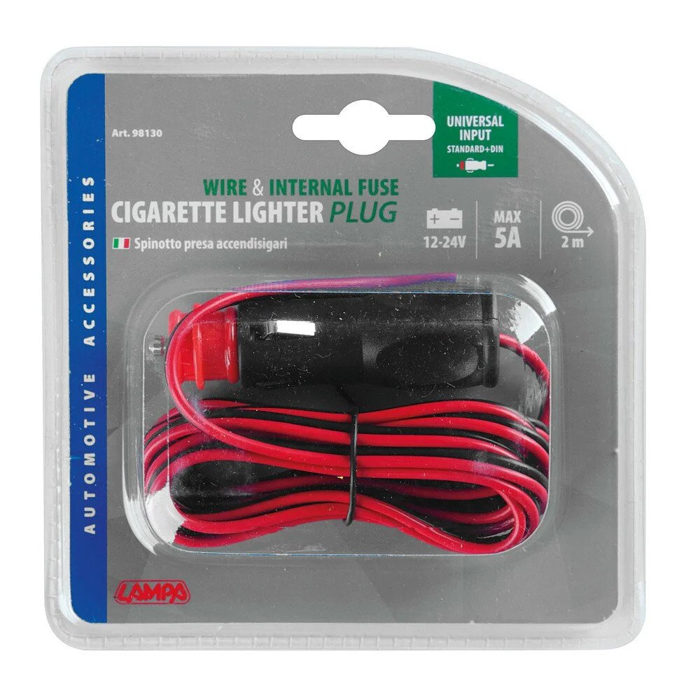 Universalstecker für Zigarettenanzünder mit Kabel Lampa 12/24V