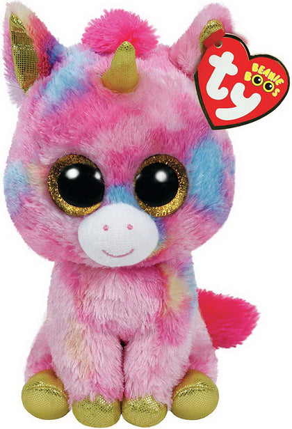Plush Toy TY Beanie Boos Fantasia, Multicolor Unicorn, 15cm