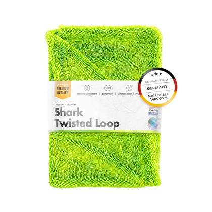 Toalha seca ChemicalWorkz Shark Twisted Loop, 1400 GSM, 60 x 40 cm, verde