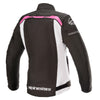 Jaqueta impermeável feminina Moto Alpinestars Stella T-SPS, preta/branca/rosa