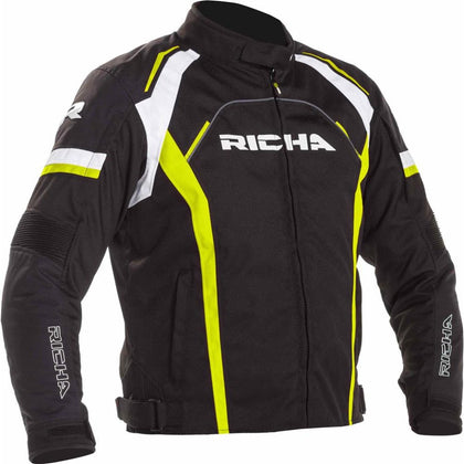 Motojas Richa Falcon 2 jas, zwart/geel/wit