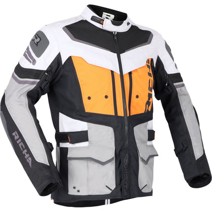 Moto jakna Richa Infinity 2 Adventure, siva/narančasta