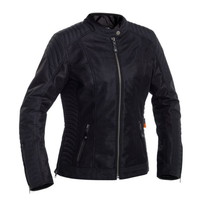 Veste de moto en cuir pour femme Richa Lausanne Mesh WP Jacket, noir