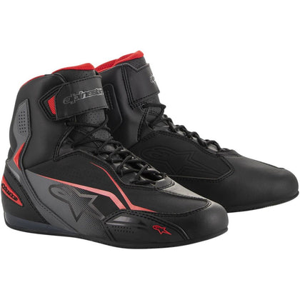 Motorcycle Boots Alpinestars Faster-3 Shoes, Black/Red