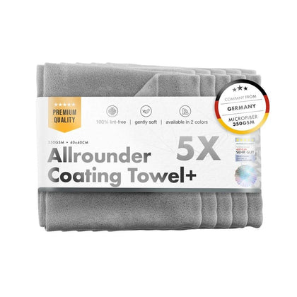 Microfiber Cloth ChemicalWorkz Allrounder 350 GSM 40 x 40cm Gray, 5 pcs