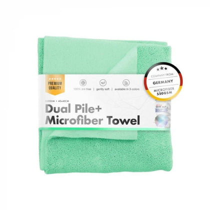 Microfibre Cloth ChemicalWorkz Dual Pile Towel, 550 GSM, 40 x 40cm, Light Green