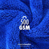 Krpa od mikrovlakana ChemicalWorkz Edgeless Soft Touch Towel, 500GSM, 40 x 40 cm, plava