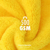 Mikrošķiedras audums ChemicalWorkz bez malām, mīksts pieskāriens, 500 GSM, 40 x 40 cm, dzeltens