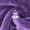 Microfiber Cloth ChemicalWorkz Edgeless Soft Touch, 500GSM, 40 x 40cm, Purple