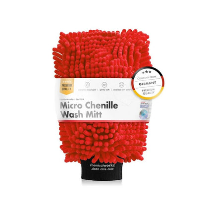 Microvezel Chenille washandschoen ChemicalWorkz, rood
