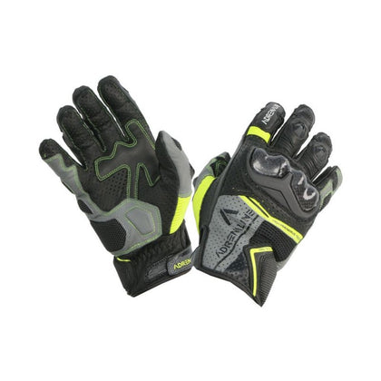 Moto rukavice Adrenaline Hexagon PPE, čierna/šedá/žltá