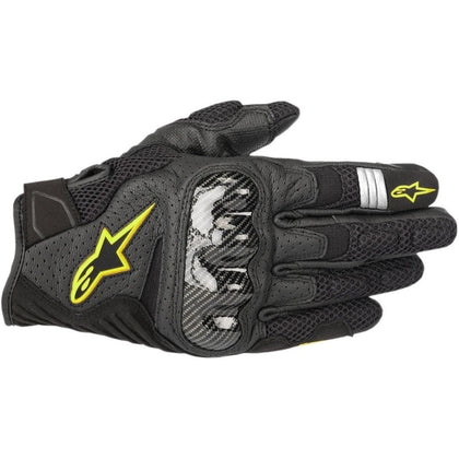Motorcycle Gloves Alpinestars SMX-1 Air V2, Black/Yellow