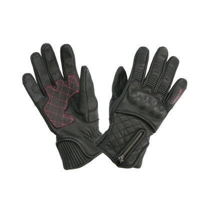 Dámske motocyklové rukavice Adrenaline Orchid PPE, čierna/ružová