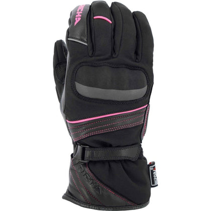 Ženske motociklističke rukavice Richa Ella WP, crna/ružičasta