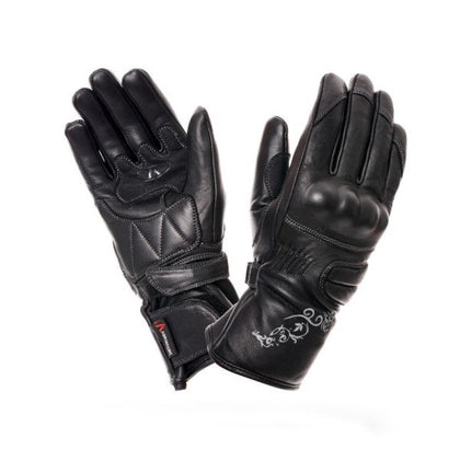 Gants de moto en cuir pour femmes Adrenaline Venus Pro 2.0, noirs