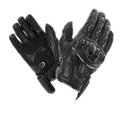 Leather Motorcycle Gloves Adrenaline Opium 2.0, Black