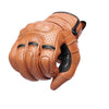 Leather Motorcycle Gloves Adrenaline Scrambler 2.0, Brown