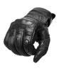 Kožené motocyklové rukavice Adrenaline Scrambler 2.0, čierne