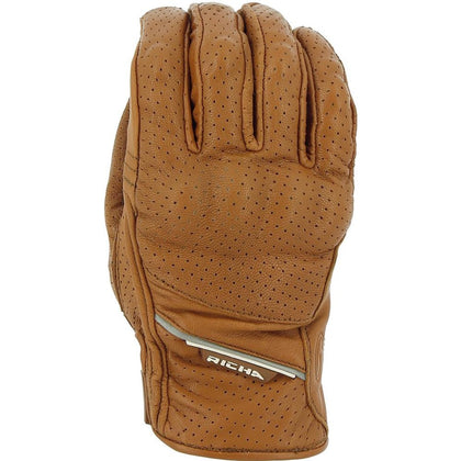 Perforated Leather Motorcycle Gloves Richa Cruiser, Cognac