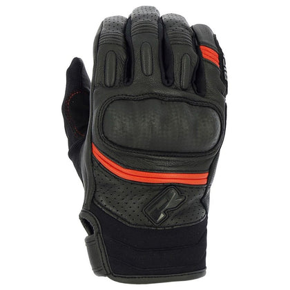 Gants de moto en cuir Richa Protect Summer 2, noir/rouge