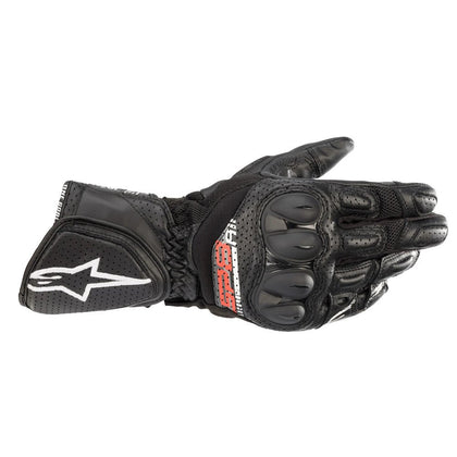 Moto Leather Gloves Alpinestars SP-8 V3 Air, Black