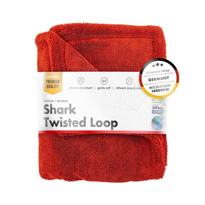 Towel ChemicalWorkz Shark Twisted Loop, 1300 GSM, 80 x 50cm, Red