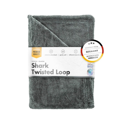 Serviette sèche ChemicalWorkz Shark Twisted Loop, 1400 GSM, 60 x 40 cm, Gris