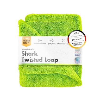 Toalha seca ChemicalWorkz Shark Twisted Loop, 1400 GSM, 80 x 50cm, verde