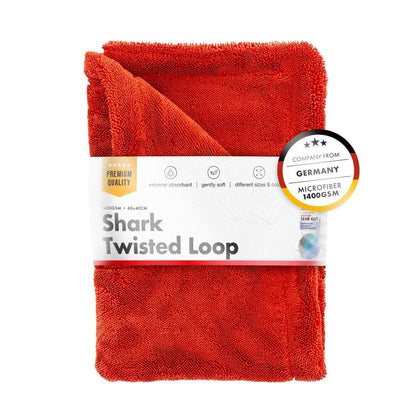 Serviette sèche ChemicalWorkz Shark Twisted Loop, 1400 GSM, 60 x 40 cm, Rouge