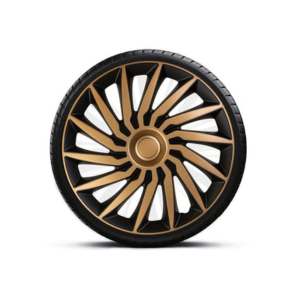 Universal Wheel Covers Set 16 Inch Mega Drive Kendo, Yellow-Black, 4 pcs