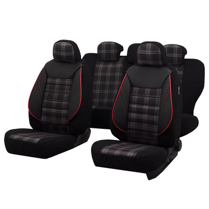 Seat Covers Set Umbrella Sport, Black - Red