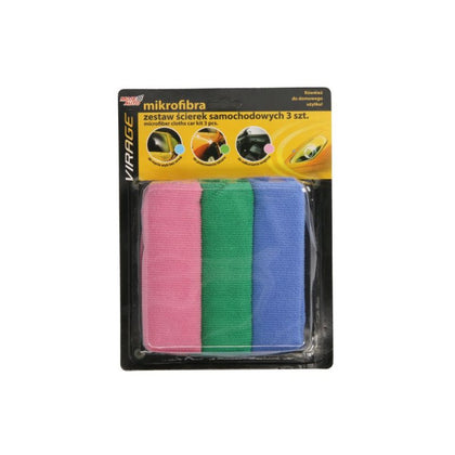 Zestaw ściereczek z mikrofibry Moje Auto Virage, 3 szt.