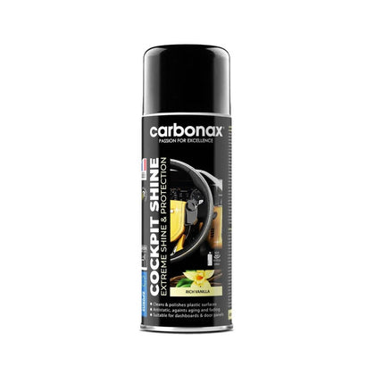 Spray para decoração de interiores Carbonax Cockpit Shine and Protection, Baunilha, 400ml