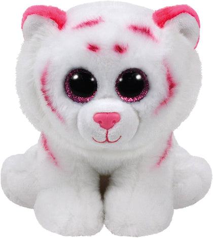 Plush Toy TY Beanie Babies Tabor, Pink and White Tiger, 30cm