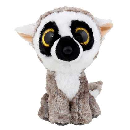 Plush Toy TY Beanie Boos Linus, Grey and White Lemur, 15cm
