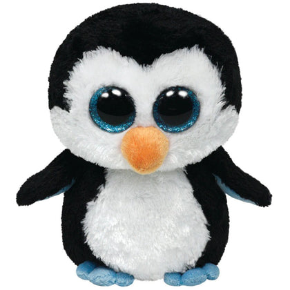 Plush Toy TY Beanie Boos Waddles, Black and White Penguin, 15cm