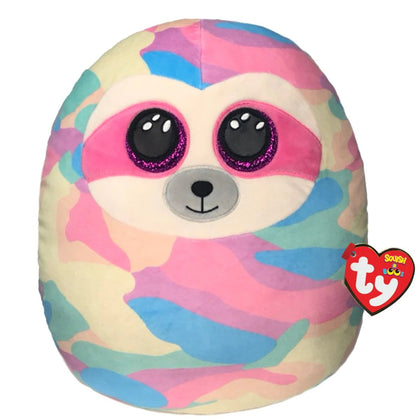 Plush Toy TY Squishy Beanies Cooper Pastel Sloth, 30cm