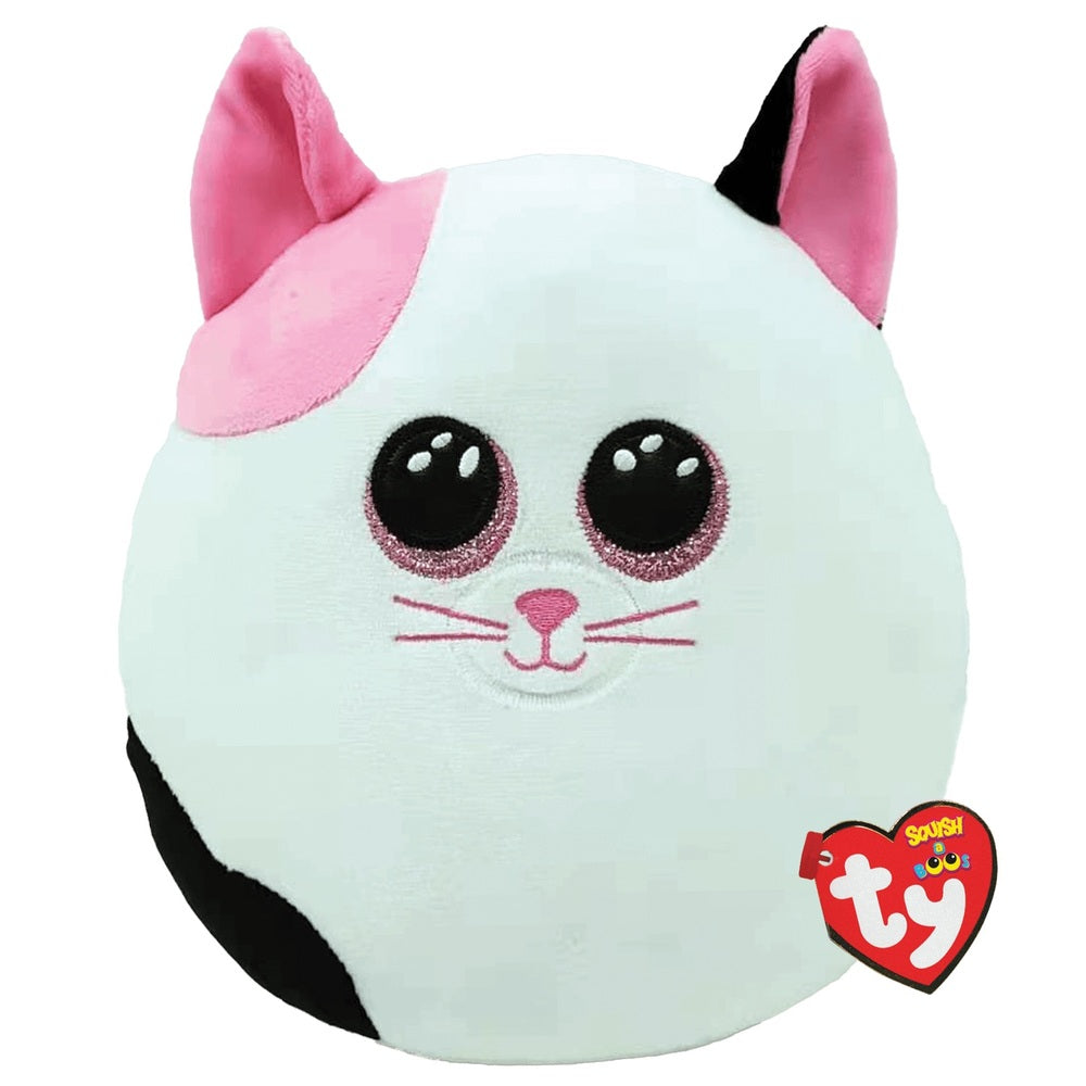 Coussin en peluche TY Squishy Beanies Muffin, chat rose et blanc, 22 cm - TY  39222 - Pro Detailing