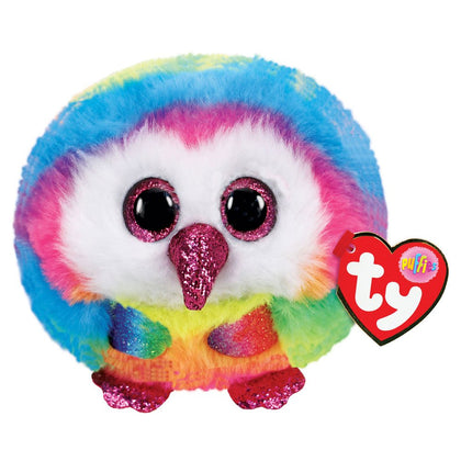 Plush Toy TY Beanie Balls Owen, Multicolor Owl