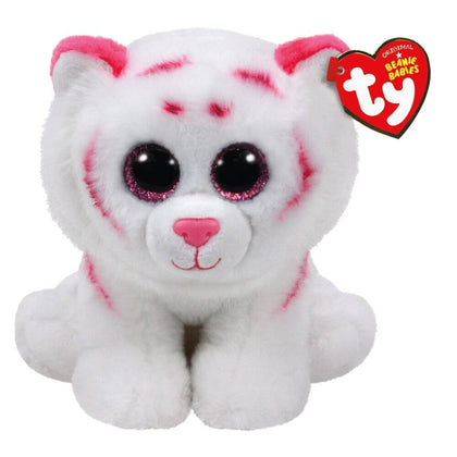 Plush Toy TY Beanie Babies Tabor, Pink and White Tiger