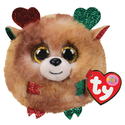 Plush Toy TY Beanie Balls Fudge, Christmas Reindeer