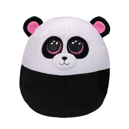 Plush Pillow TY Squishy Beanies Bamboo, Black and White Panda, 22cm