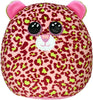 Plush Pillow TY Squishy Beanies Lainey, Pink Leopard, 22cm